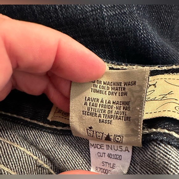 36” Waist WILLIAM RAST Billy Flare Denim Jeans Dark Wash Mid Rise Men’s Tag 32 - Picture 8 of 11